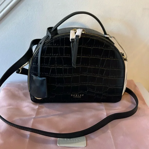 NWT RADLEY LONDON WOMEN’S ORCHARD ROAD FAUX CROC SMALL ZIP AROUND CROSSBODY BAG - Picture 2 of 11